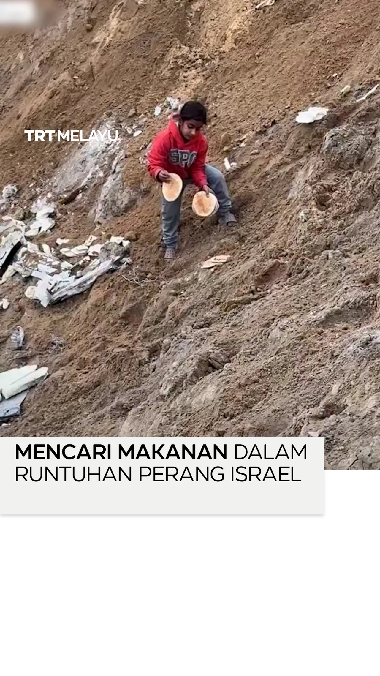Mencari makanan dalam runtuhan perang Israel