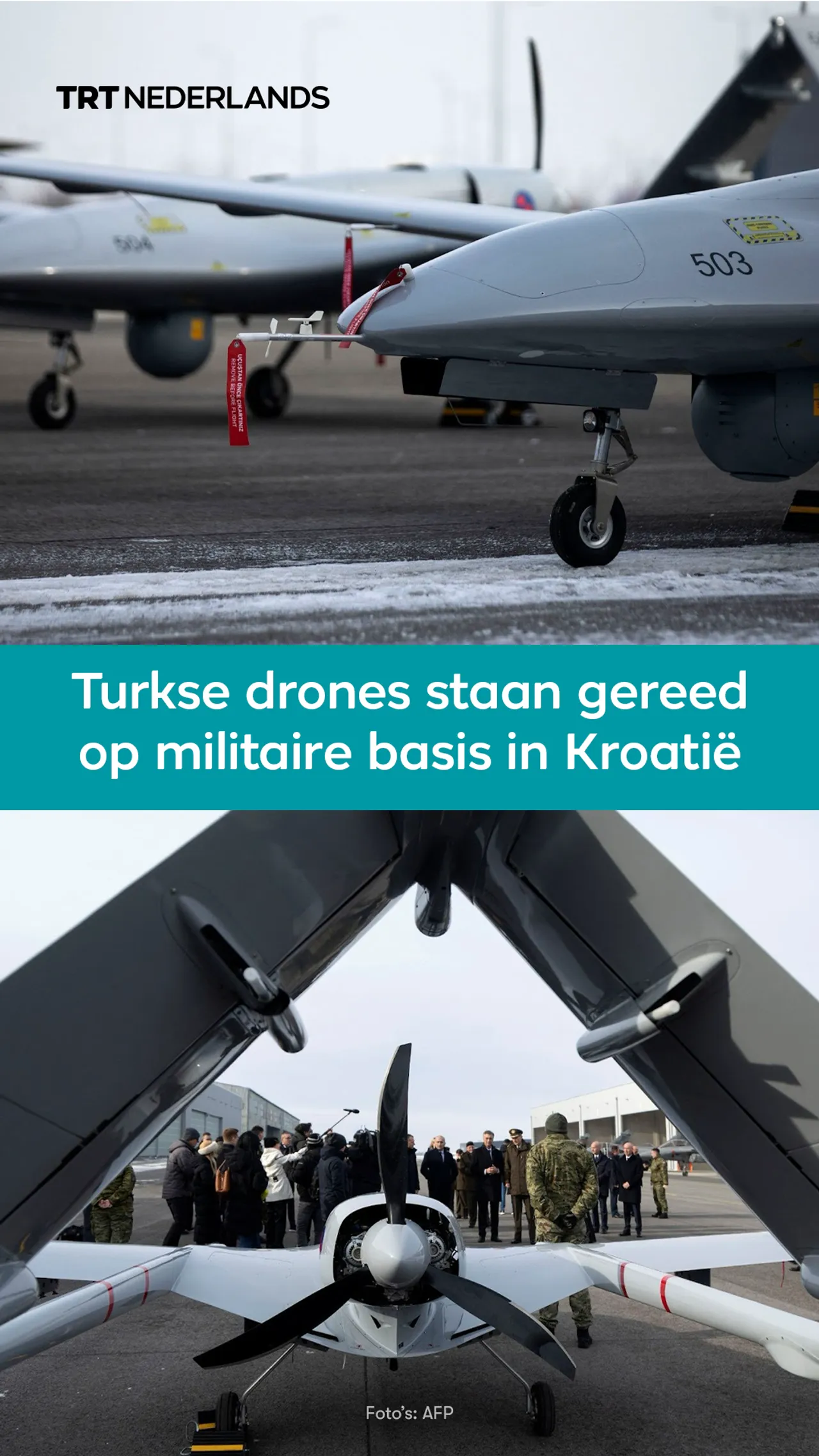 Turkse drones staan gereed op militaire basis in Kroatië