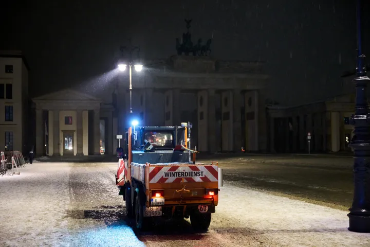 Icy rain brings transport disruption across central Europe
