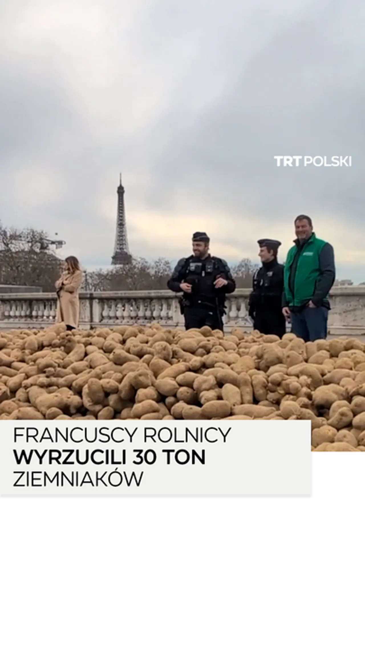 Francuscy rolnicy w proteście wyrzucili 30 ton ziemniaków