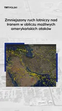 Zmniejszony ruch lotniczy nad Iranem w obliczu możliwych amerykańskich ataków