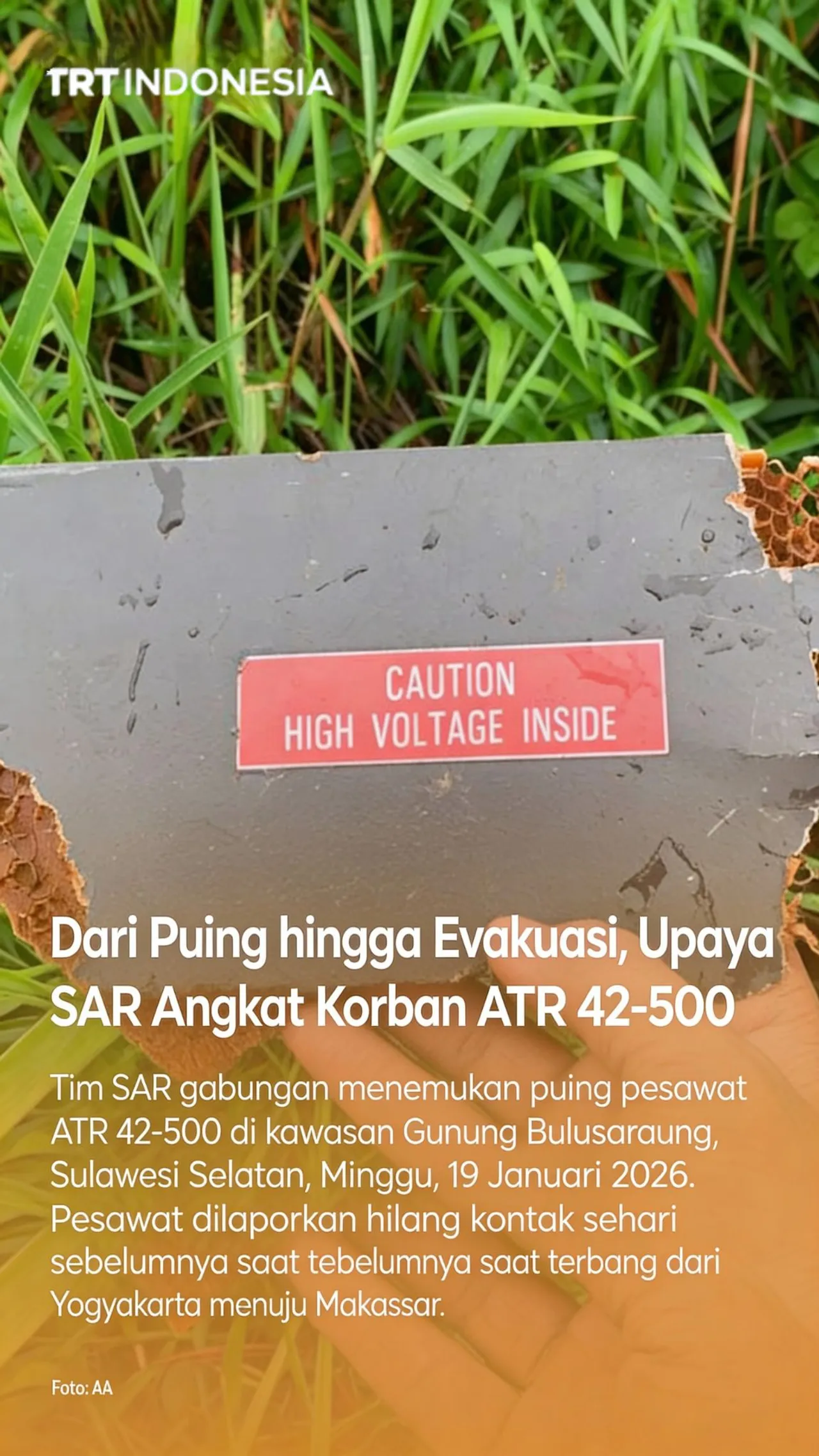 Dari Puing hingga Evakuasi, Upaya SAR Angkat Korban ATR 42-500