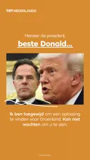 Amerikaanse president Trump deelt weer bericht van NAVO secretaris-generaal Mark Rutte