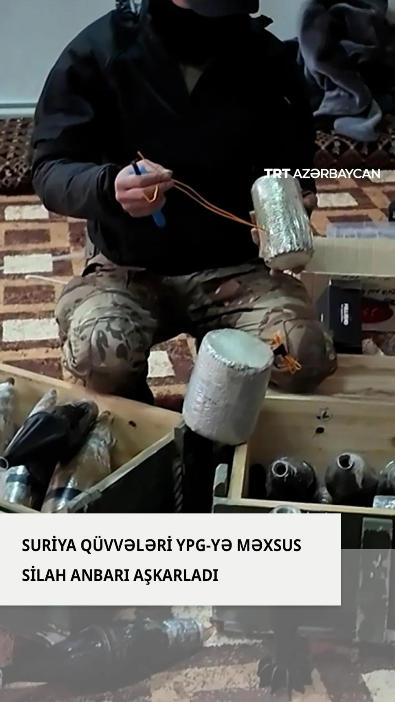 Suriya qüvvələri YPG-yə məxsus silah anbarı aşkarladı