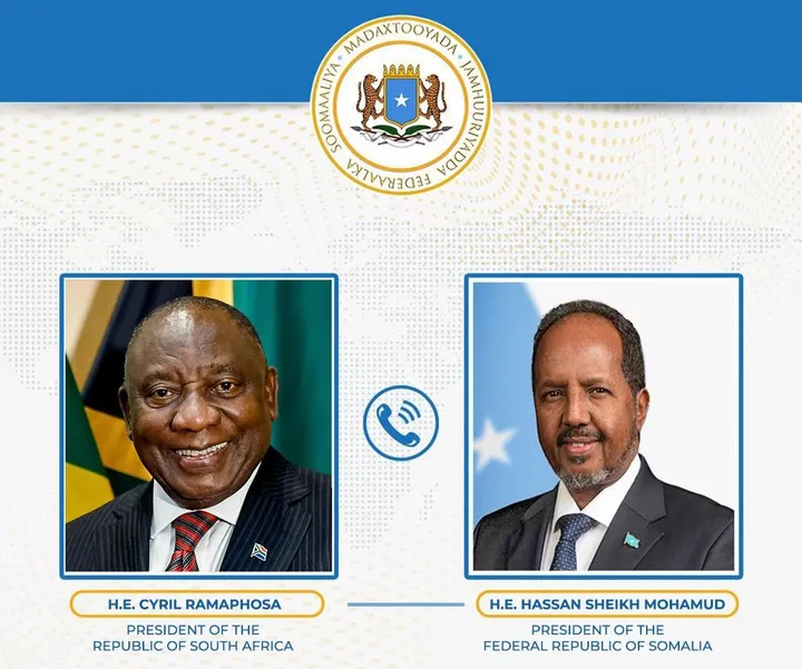 Soomaaliya & Koonfur Afrika oo ka wada hadlay xoojinta iskaashiga amniga, ganacsiga iyo maalgashiga