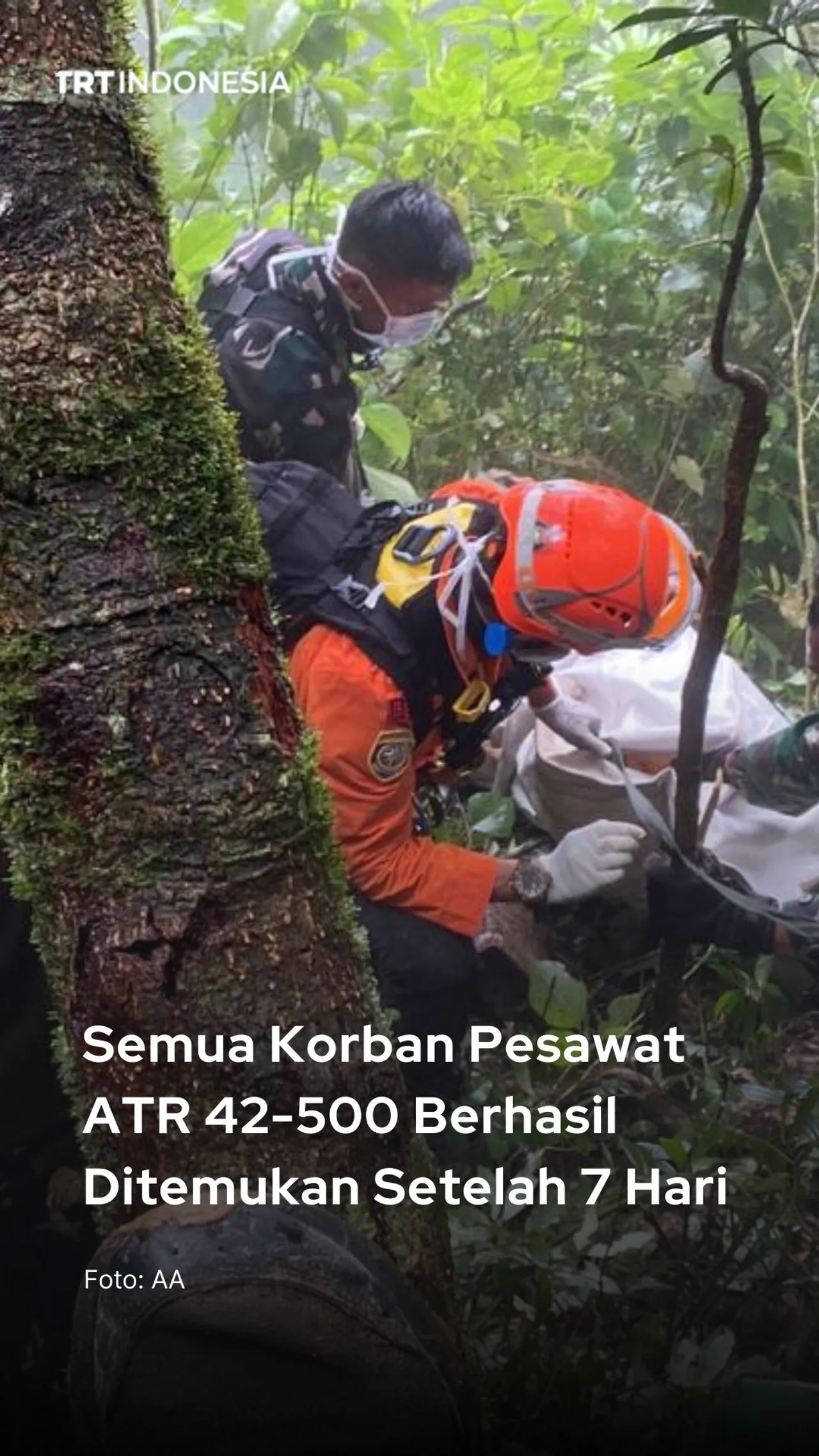 Semua korban pesawat ATR 42-500 berhasil ditemukan setelah 7 hari