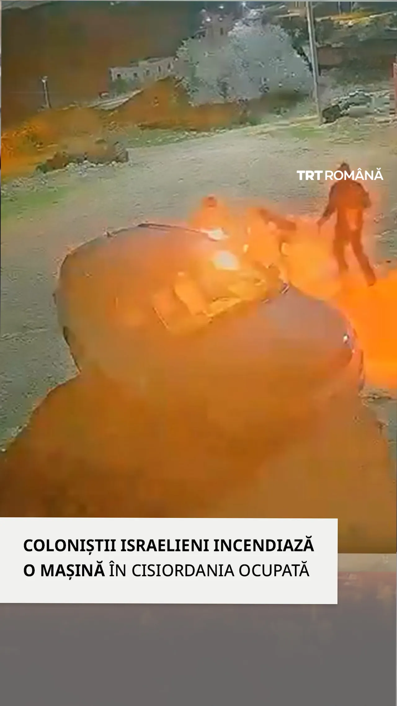 Coloniști israelieni ilegali incendiază un vehicul în Cisiordania ocupată