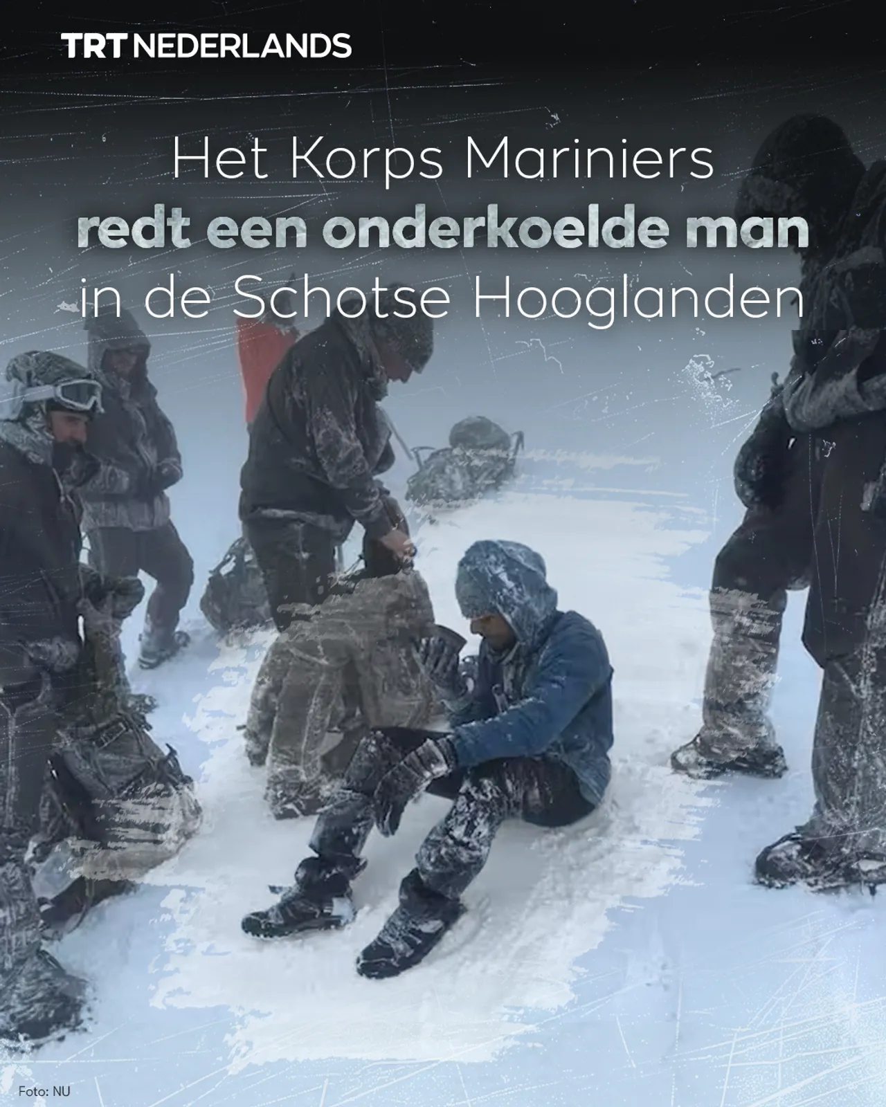 Het Korps Mariniers redt een onderkoelde man in de Schotse Hooglanden