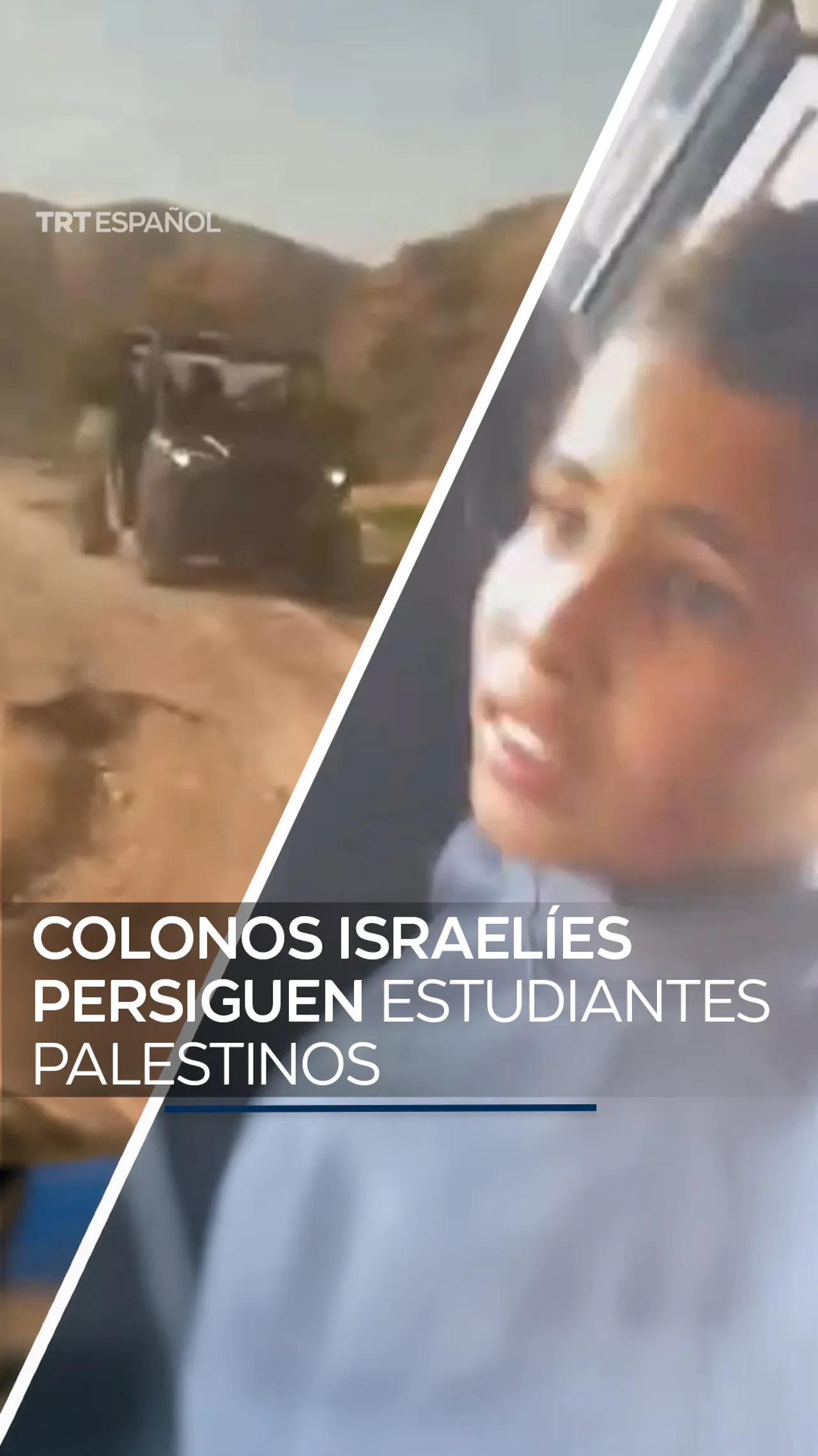 Colonos israelíes persiguen estudiantes palestinos