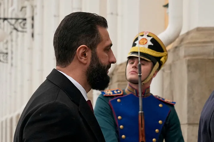 Russia, Syria to discuss ties, regional issues as Putin hosts al Sharaa