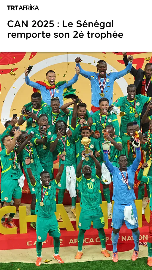 CAN 2025 : Le Sénégal remporte son 2è trophée