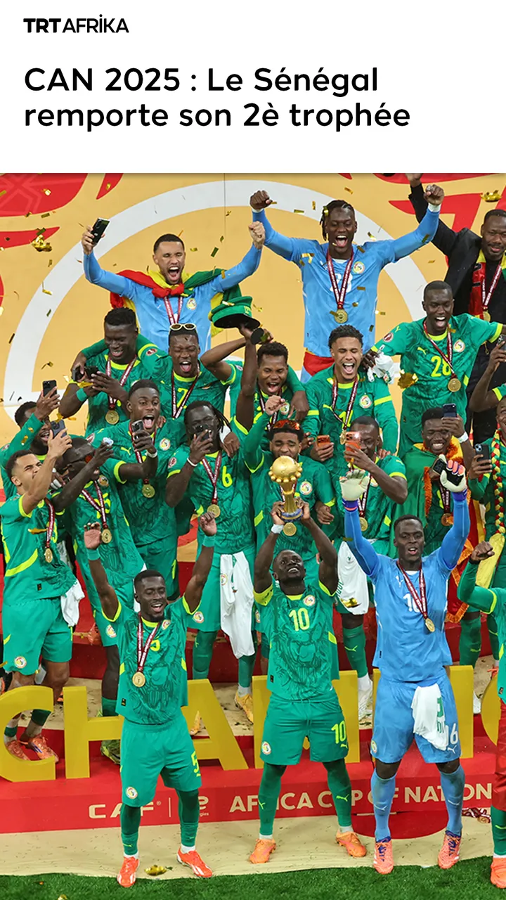 CAN 2025 : Le Sénégal remporte son 2è trophée