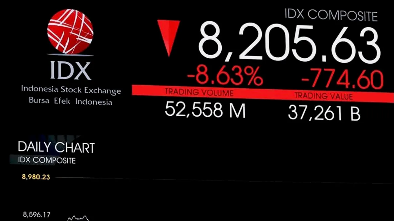 IHSG rontok 8 persen, BEI hentikan sementara perdagangan saham