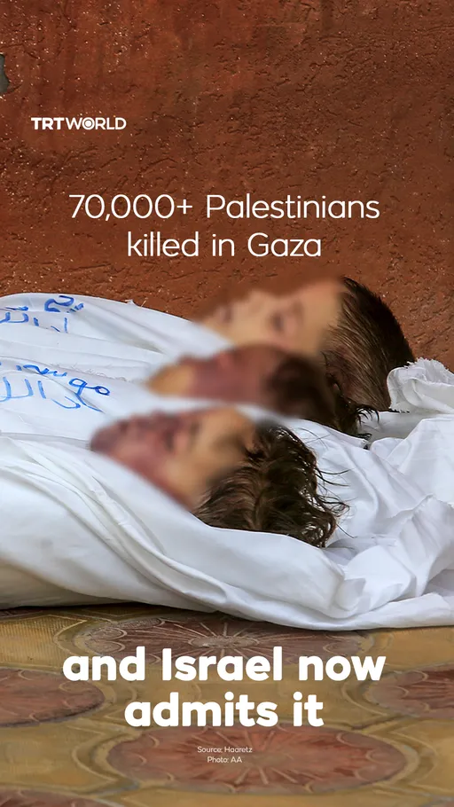 70,000+ Palestinians killed in Gaza and Israel now admits it
