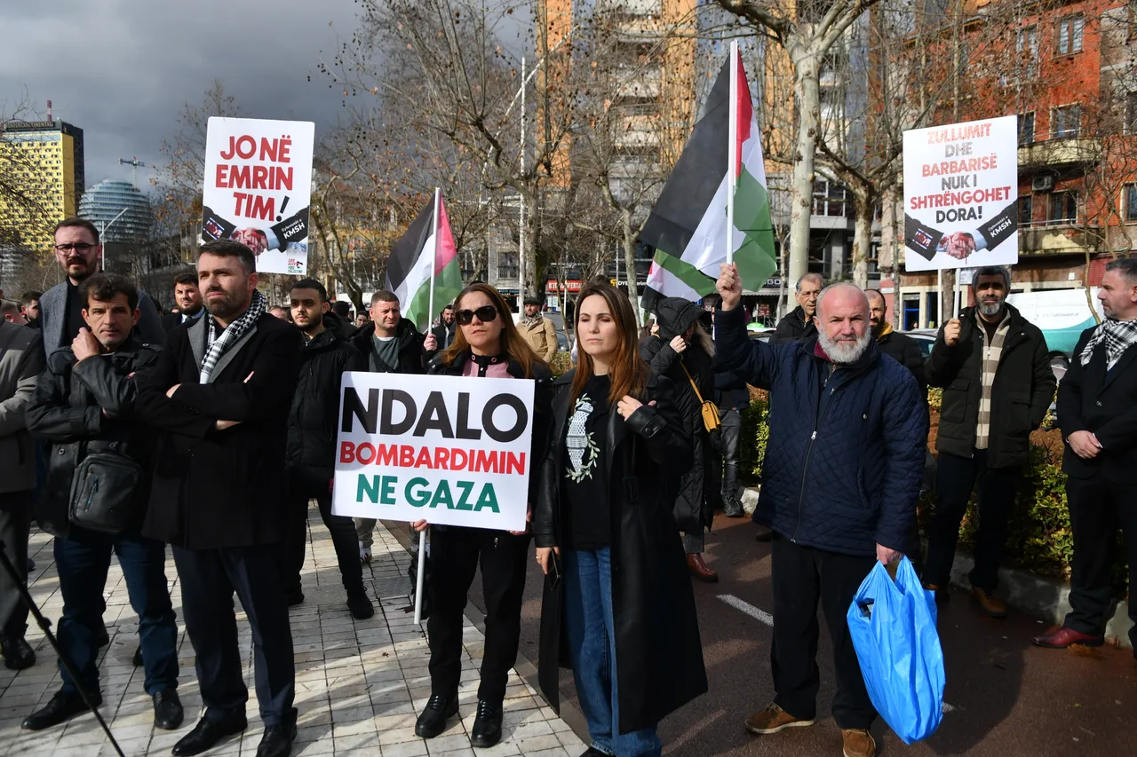 Protest podrške Palestini u Tirani: Negodovanje zbog posjete premijera Edija Rame Izraelu