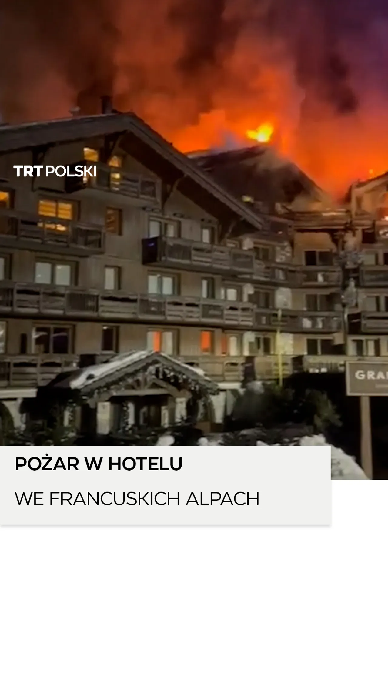 Pożar w hotelu we francuskich Alpach