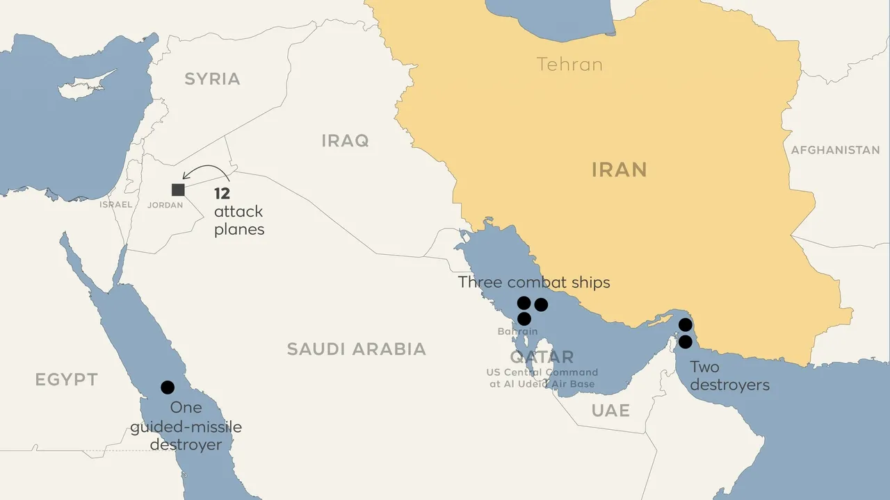 US military buildup near Iran