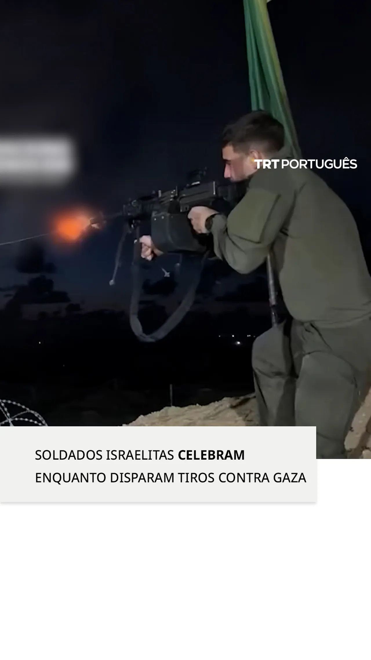 Soldados israelitas disparam contra Gaza enquanto celebram o Ano Novo