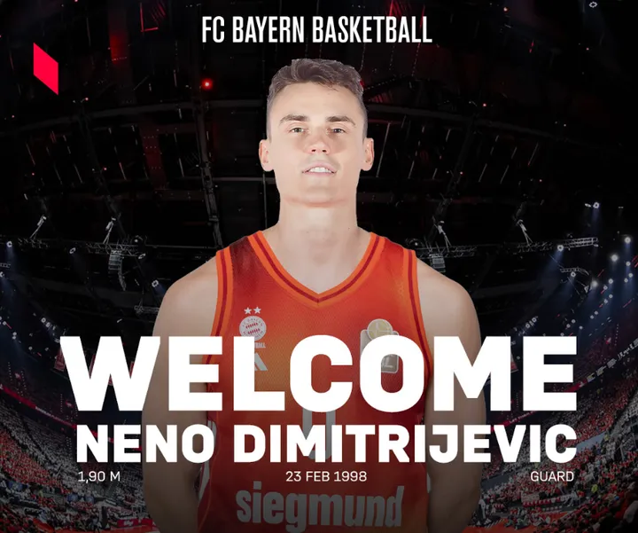Димитријевиќ е нов кошаркар на Баерн