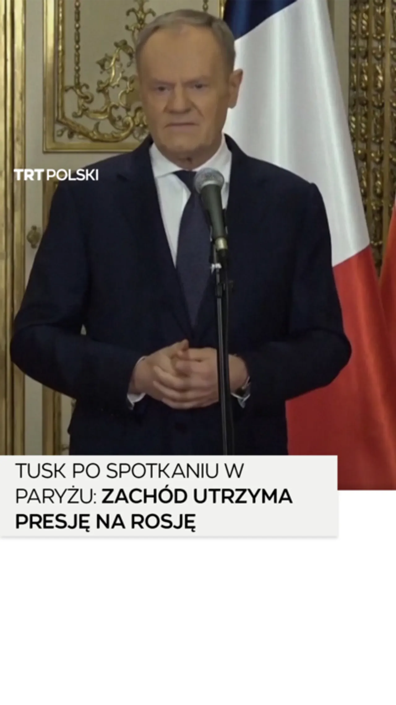 Tusk po spotkaniu w Paryżu: Zachód utrzyma presję na Rosję