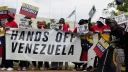 South Africans protest outside US embassy against military action in Venezuela