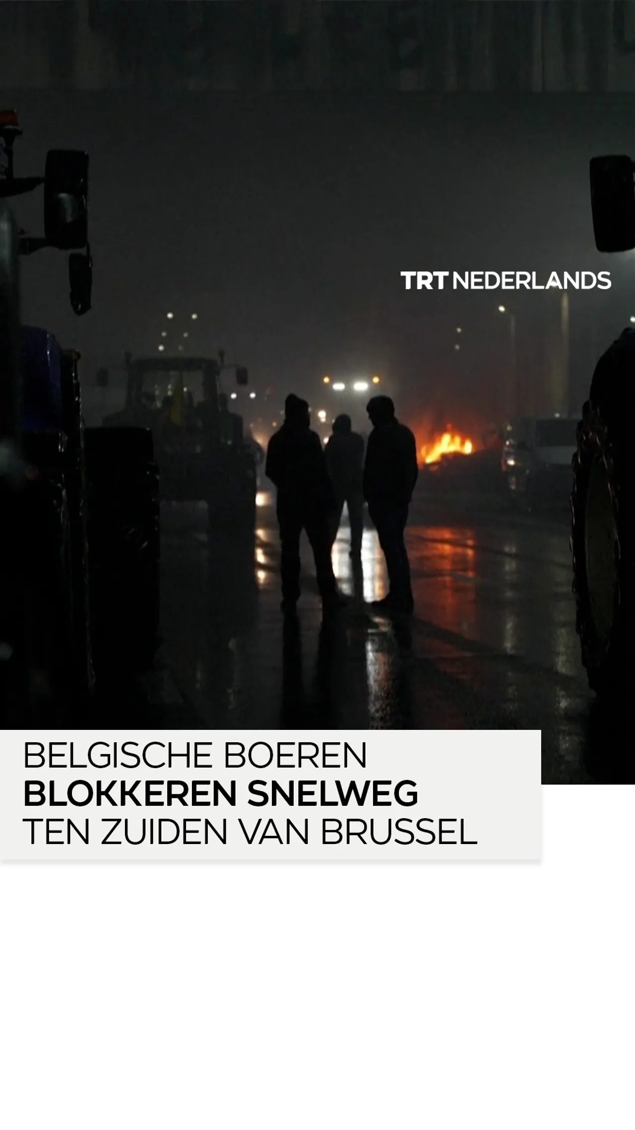Belgische boeren blokkeren snelweg ten zuiden van Brussel
