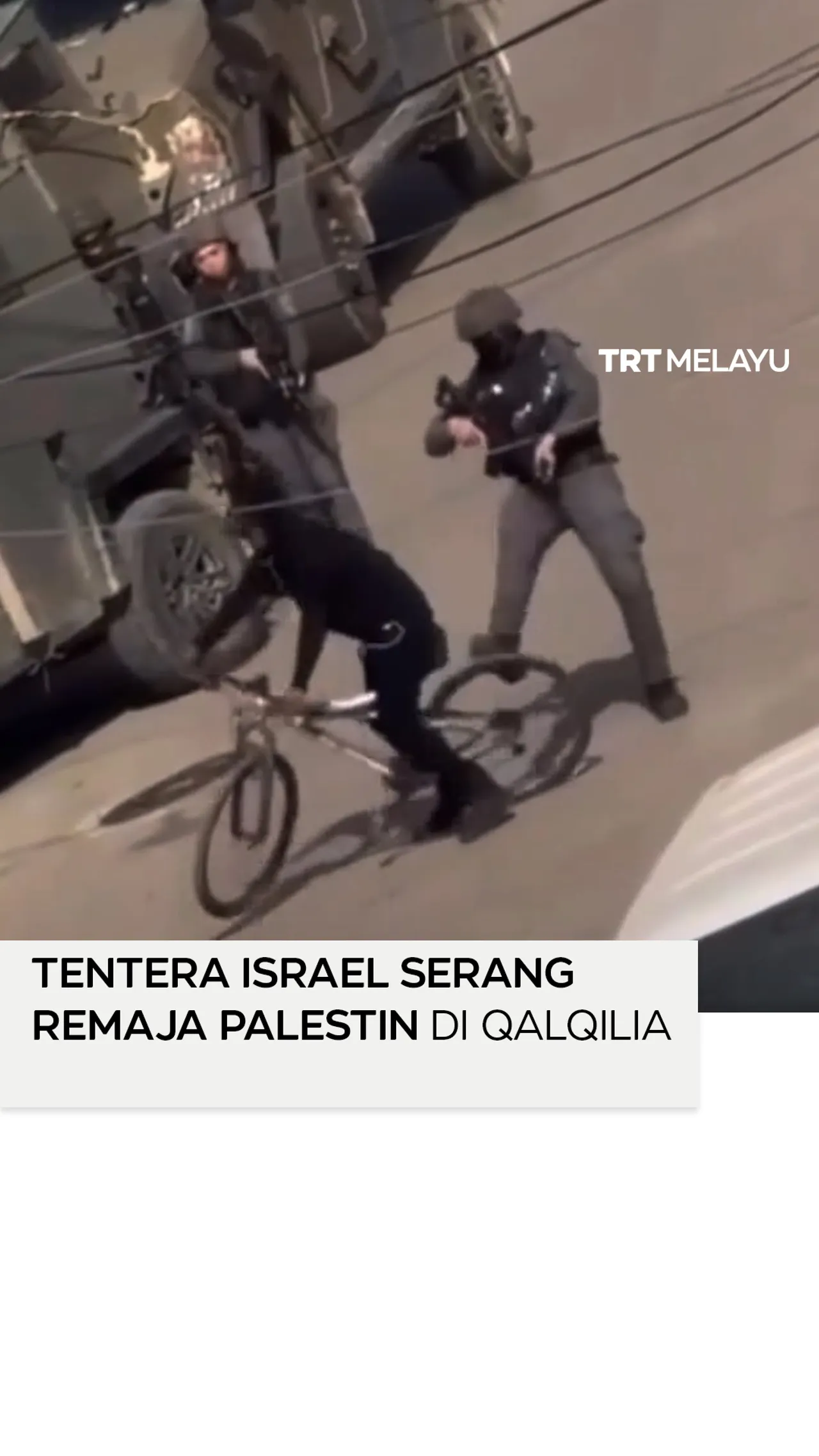 Tentera Israel serang remaja Palestin di Qalqilia