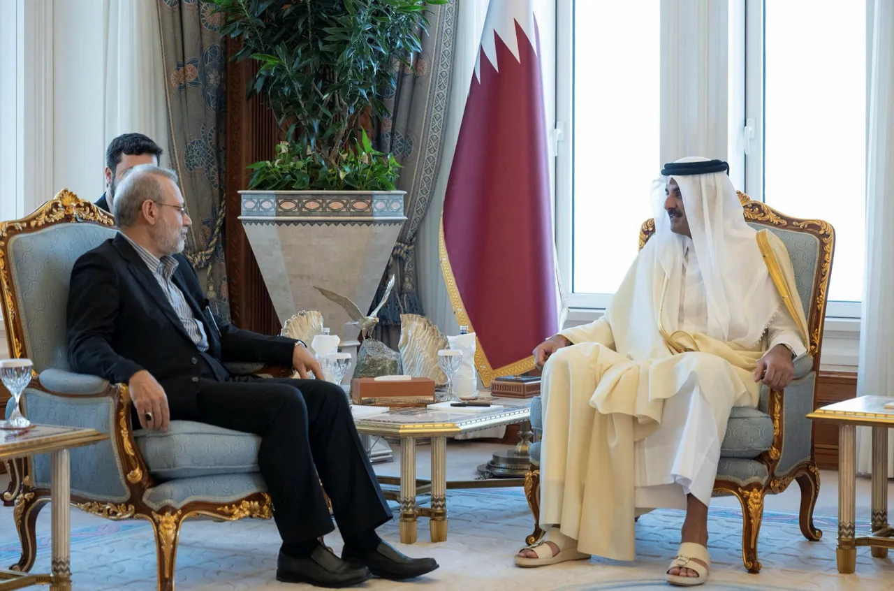 Qatar's Al Thani, Iran's Larijani review regional de-escalation efforts in Doha