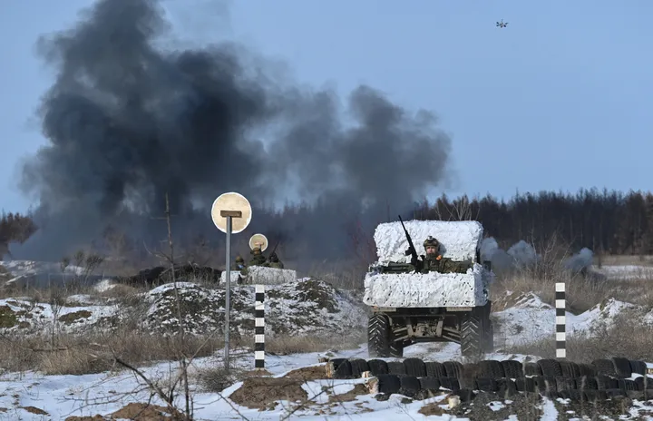 Village evacuated after debris from missile attack hits Russian military site: official