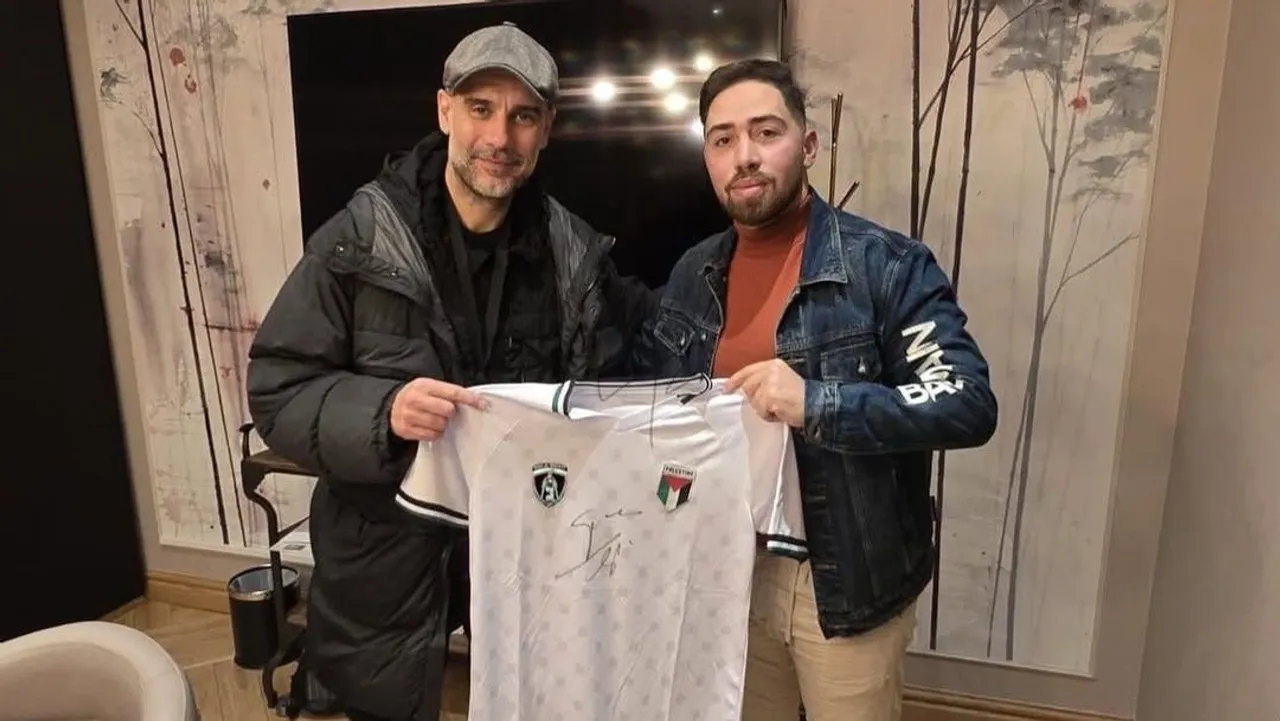 Guardiola mbështet ekipin e futbollit të të amputuarve në Gaza me fanella palestineze të firmosura