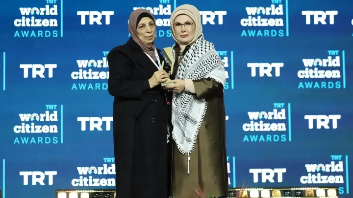 تقدیر بانوی اول ترکیه از برگزیدگان هفتمین دوره جوایز تیآرتی ورلد سیتیزن