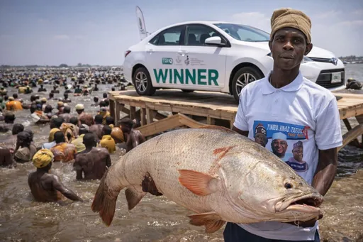 Argungu fishing festival: Nigeria’s Tinubu among thousands mesmerised by 59-kg fish