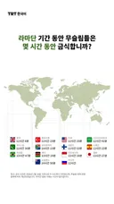 라마단 기간 동안 무슬림들은 몇 시간 동안 금식합니까?