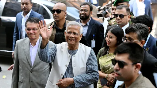 رهبر موقت بنگلادش در سخنرانی خداحافظی گفت: برکناری حسینه، آزادی بنگلادش بود