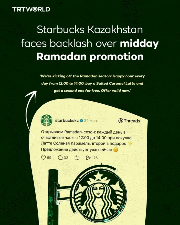 Starbucks Kazakhstan faces backlash over midday Ramadan promotion