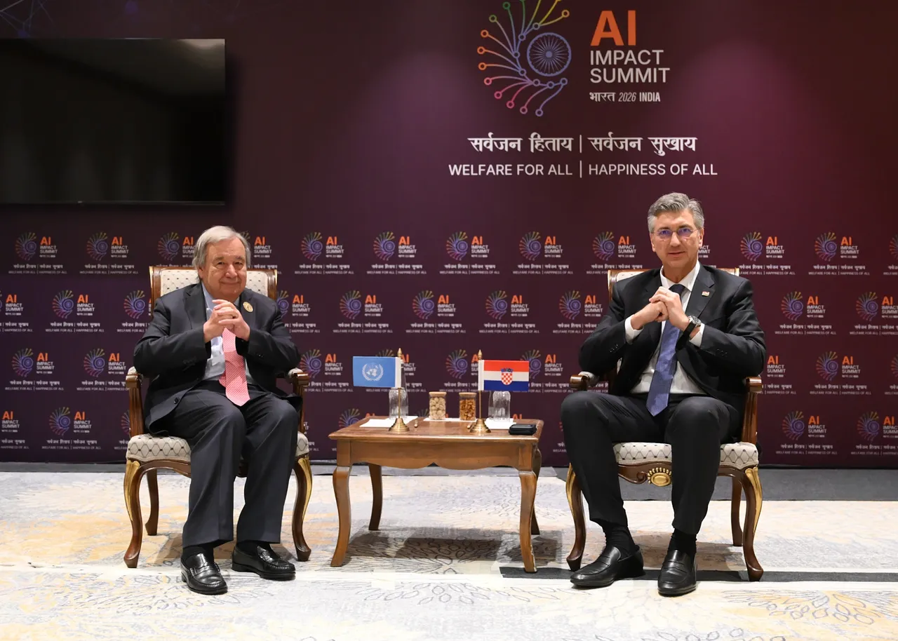 Plenković s Guterresom na marginama samita AI u New Delhiju