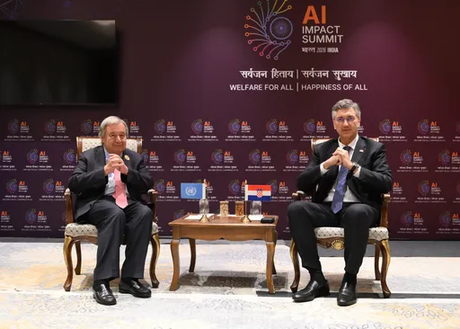 Plenković s Guterresom na marginama samita AI u New Delhiju