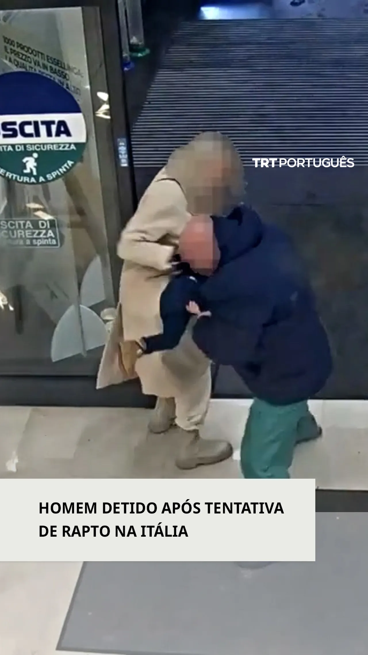 Homem detido após tentativa de rapto de criança em Itália