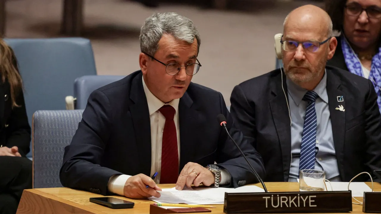 Türkiye condena os esforços de anexação de Israel na Cisjordânia na sessão do Conselho de Segurança