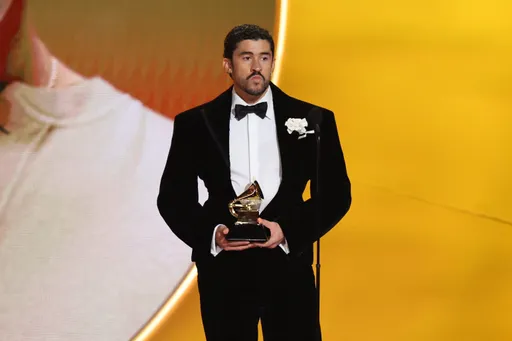 Bad Bunny shouts 'ICE out' to cheers at Grammys