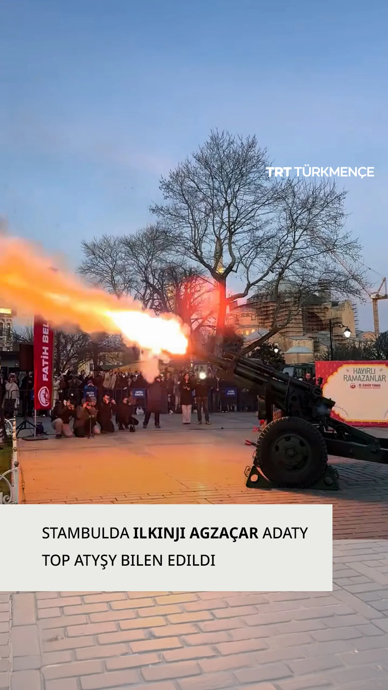 STAMBULDA ILKINJI AGZAÇAR ADATY TOP ATYŞY BILEN EDILDI
