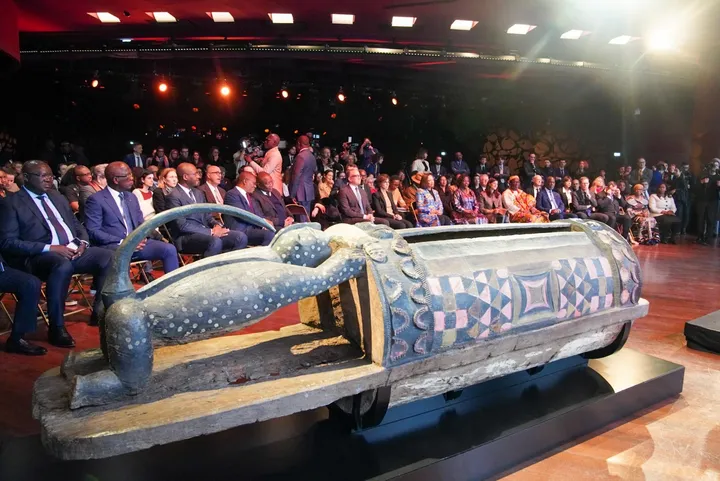 France returns 'talking drum' looted from Côte d’Ivoire