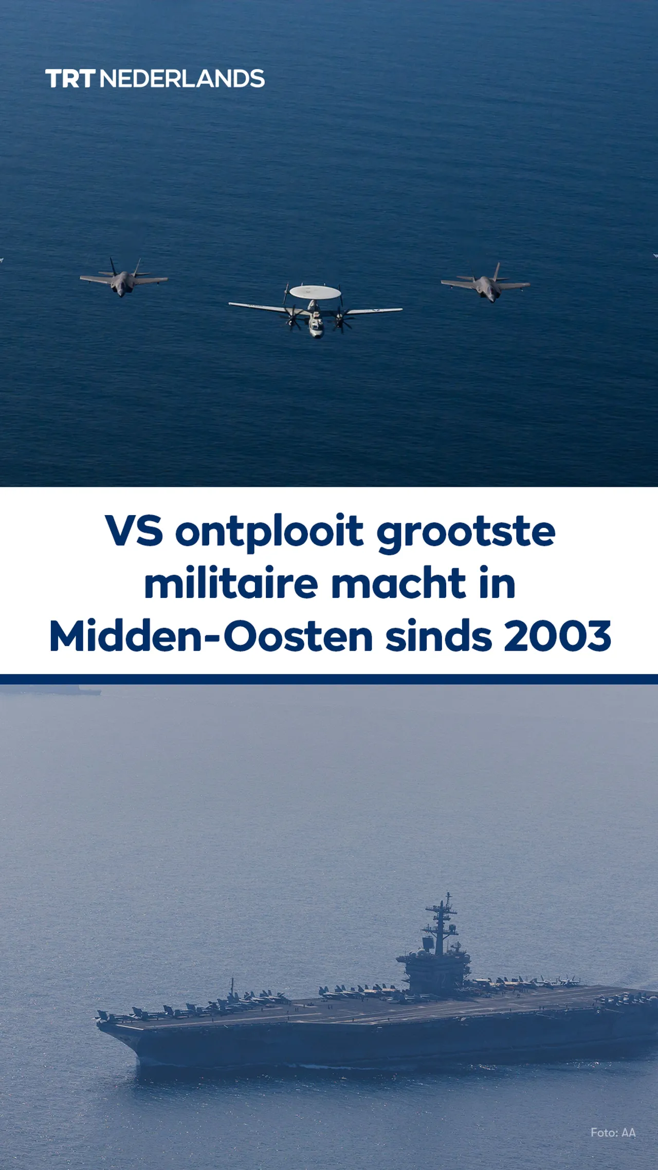 Trump zet alles op alles: Grootste Amerikaanse macht in Midden-Oosten sinds 2003
