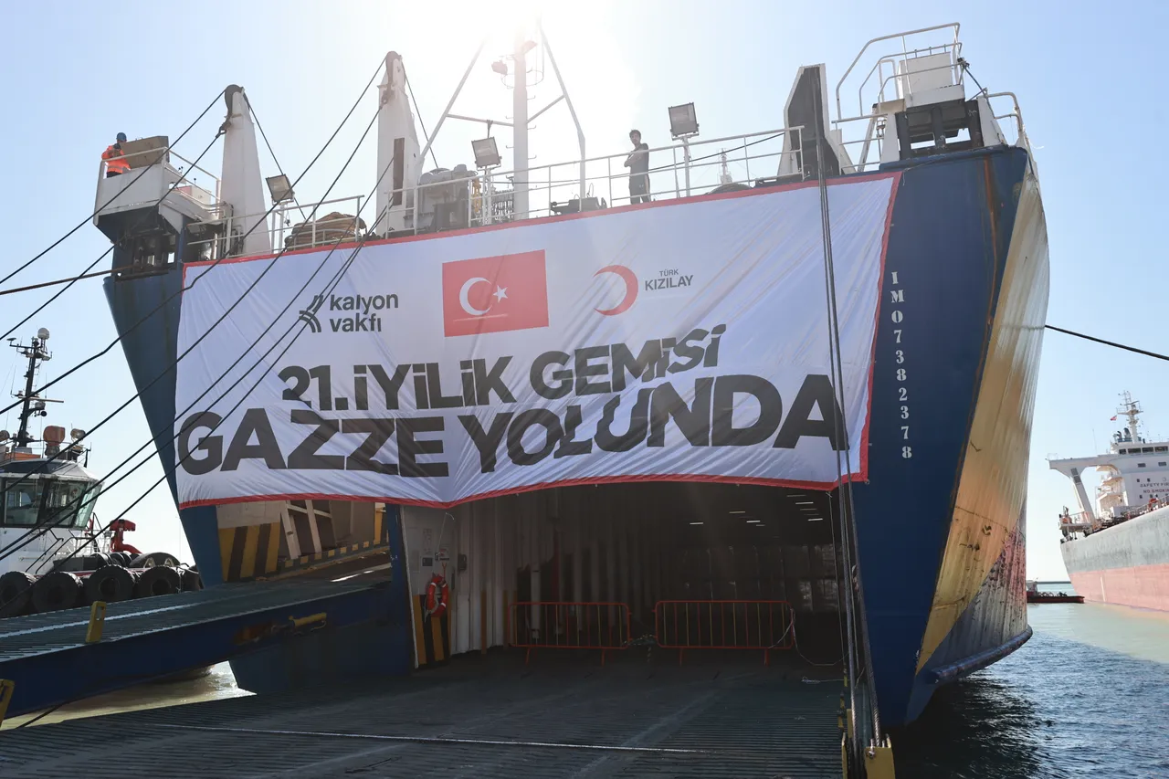 ارسال بیست‌ویکمین کشتی نیکوکاری هلال احمر ترکیه حامل کمک‌های بشردوستانه به مصر برای انتقال به غزه