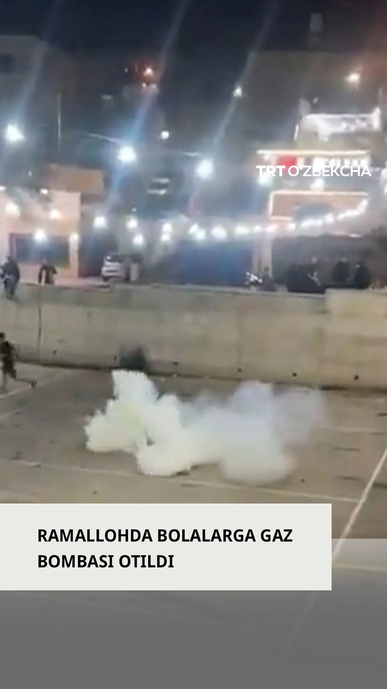 Ramalloh shahrida bolalarga gaz bombasi otildi