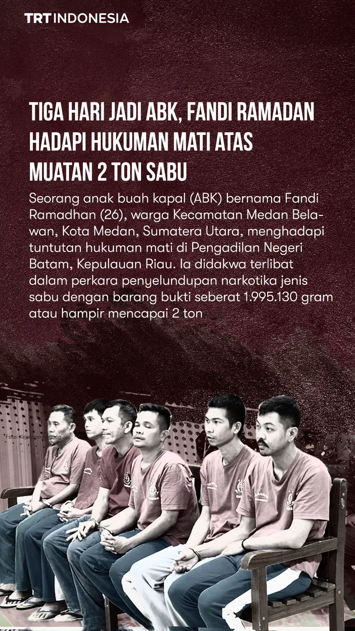 Tiga hari jadi ABK, Fandi Ramadan hadapi hukuman mati atas muatan 2 ton sabu