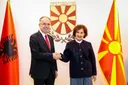 Претседателката Силјановска-Давкова го пречека албанскиот колега Бегај