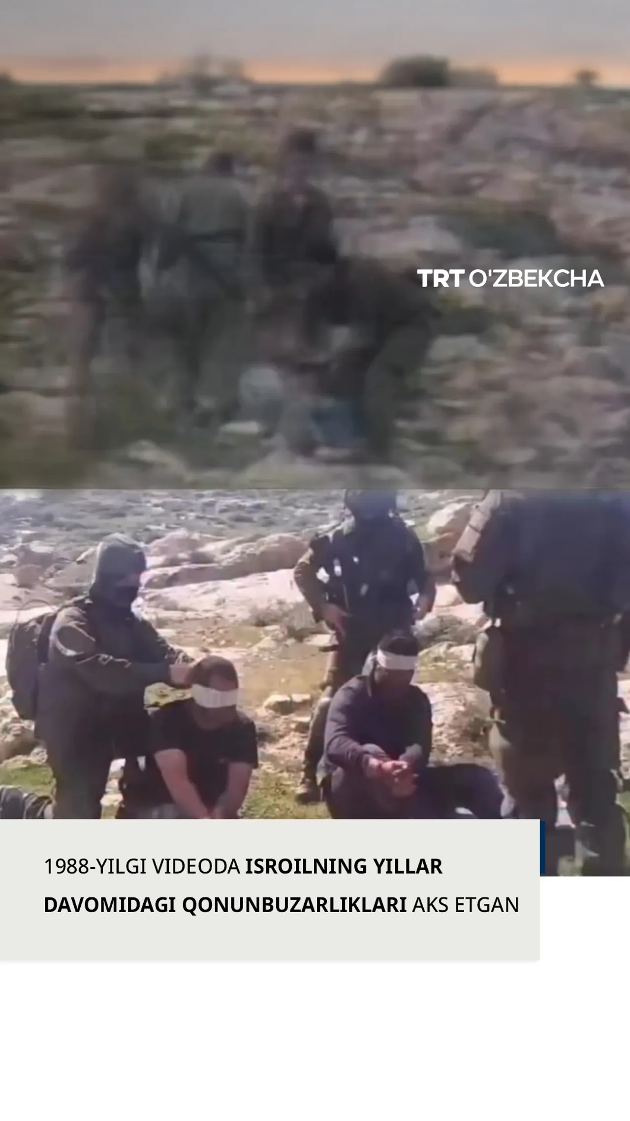 Isroilning Falastin xalqiga zulmi azaldan davom etmoqda