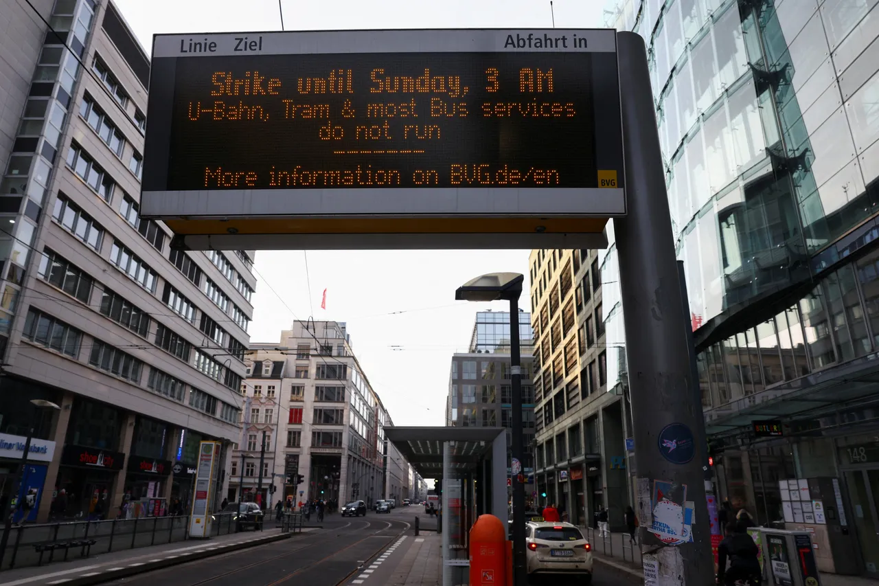Public transportation disrupted across Germany amid two-day strike