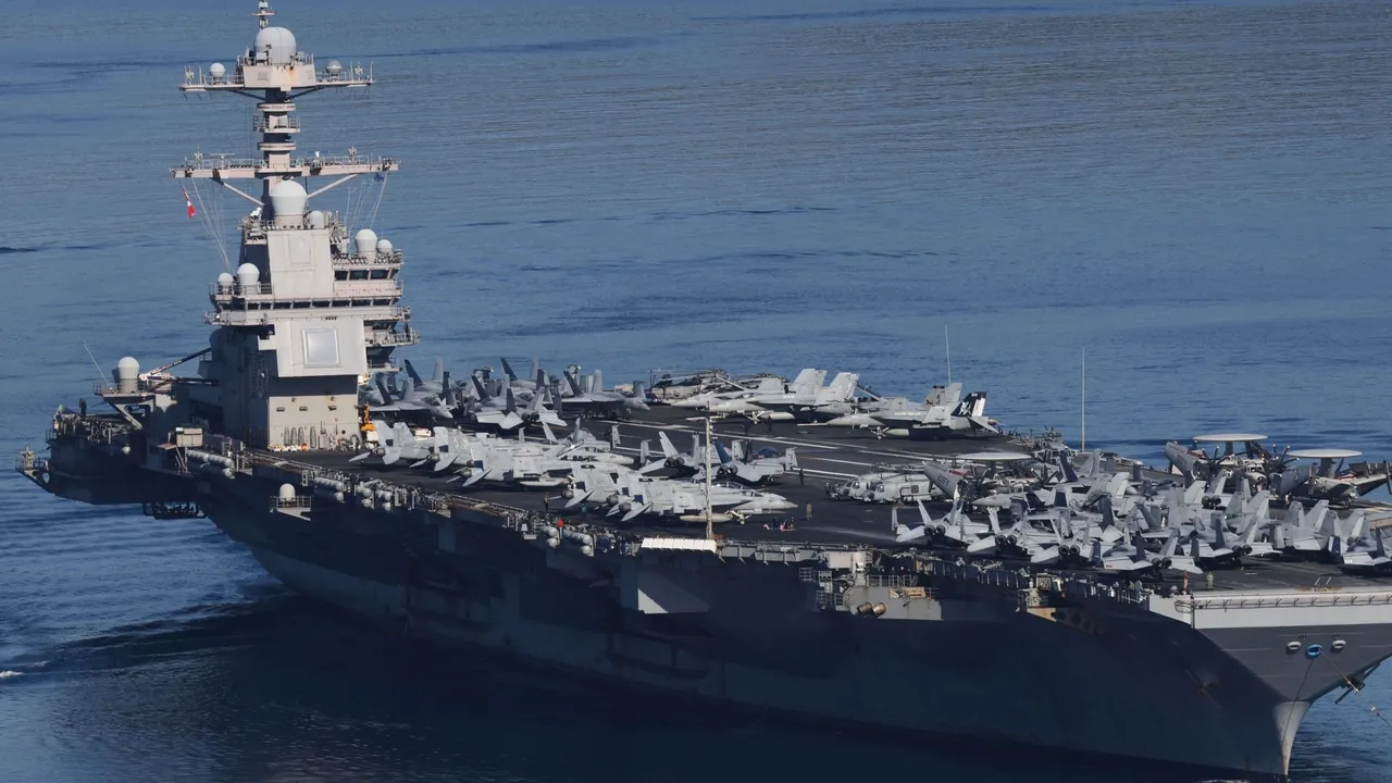 世界最大級の空母「USSフォード」、イスラエル沿岸に到達